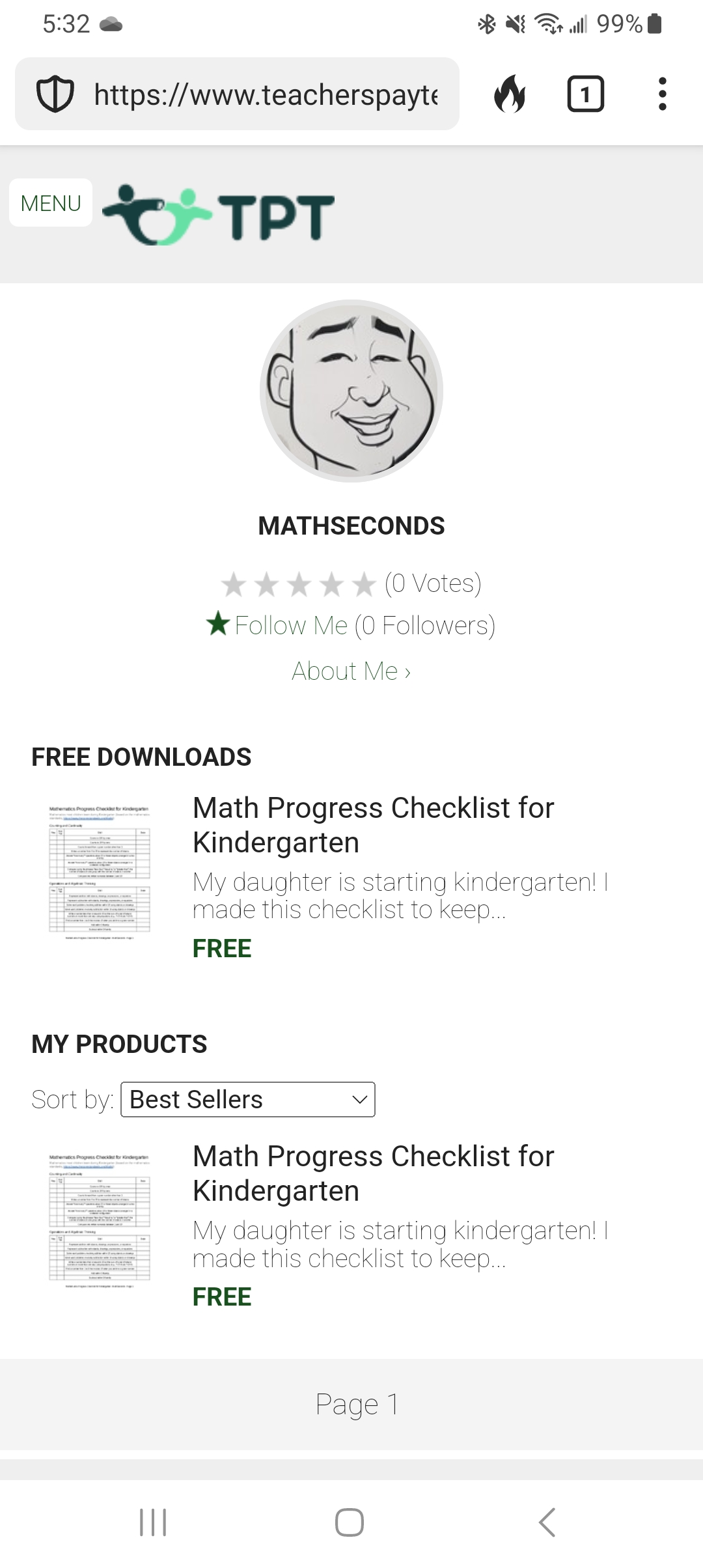 MathSeconds TPT Store